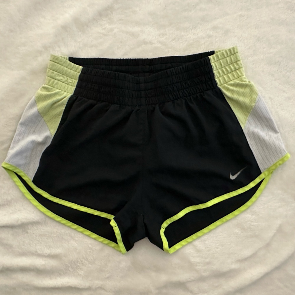 Nike Dri-Fit Black/Green Athletic Shorts